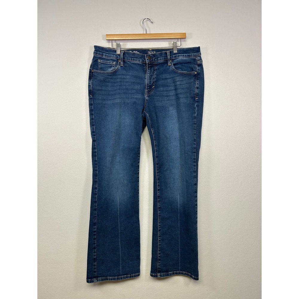Y2K Retro a.n.a Womens 16 Blue Low Rise Vintage Bootcut Stretch Denim Jeans
